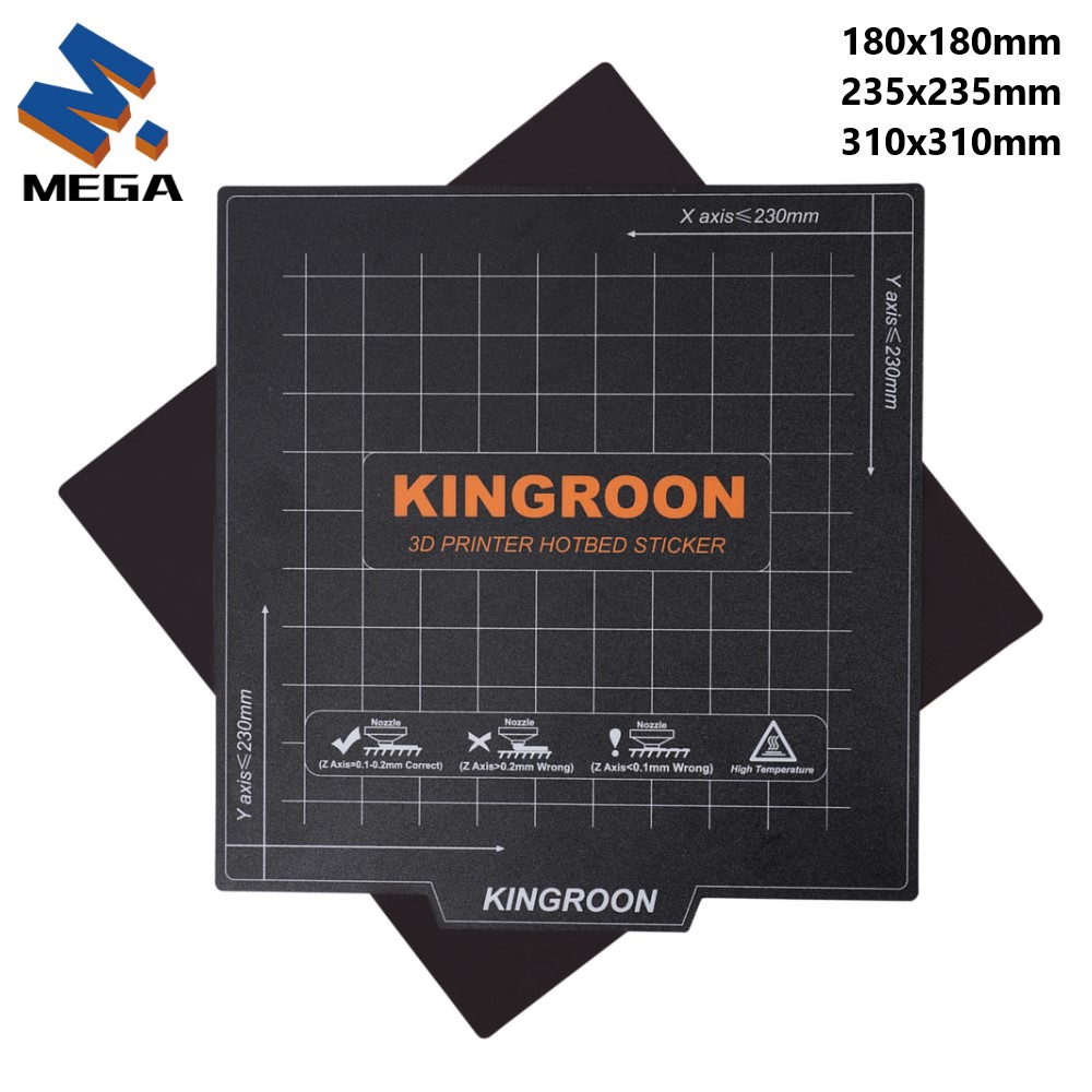 3D Printer Stand - KINGROON Letto riscaldato magnetico flessibile 180x180/235x235mm