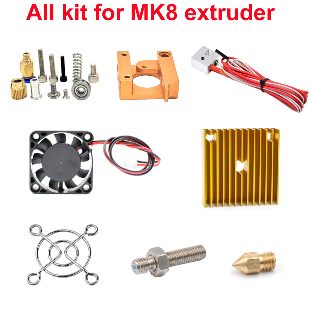 Filament 1.75 - Kit Estrusore MK8 con Ugello Hotend