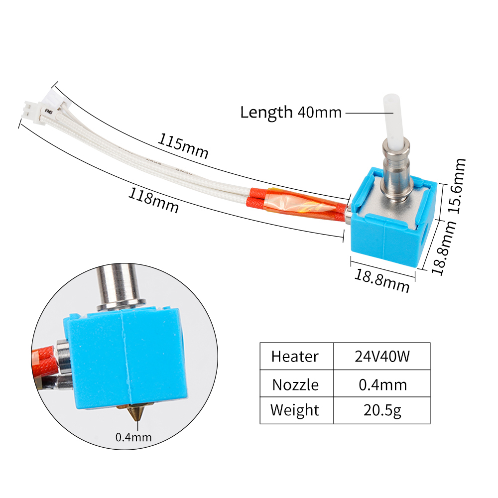 24V 40W Kobra Hotend testina d - Hotend Assembly recensione e prezzo