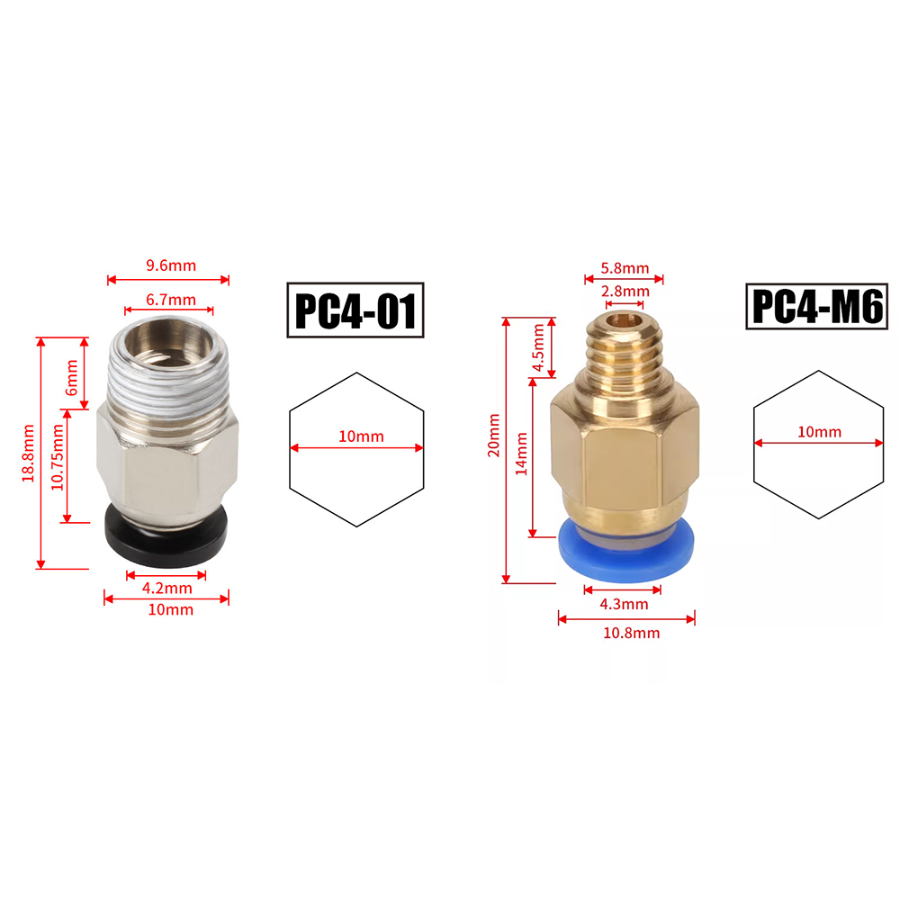 10 pz/lotto Connettori Pneumat - Filament 1.75 recensione e prezzo