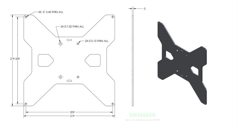 TEVO Tarantula in alluminio Y  - 3D Printer Stand recensione e prezzo